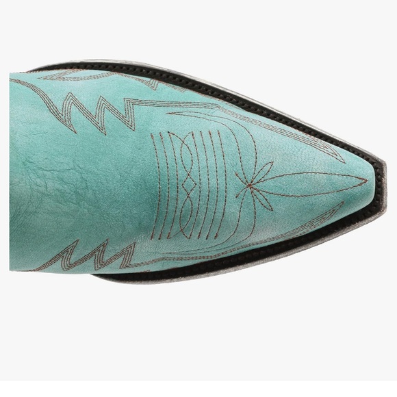 Old Gringo Cowboy boots in Aqua w contrast stitching boho cowgirl RTL $495 8 NIB - Picture 6 of 11